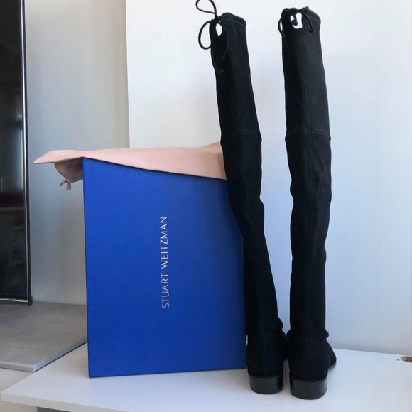 Stuart Weitzman Lowland Over the Knee Leather Boot - Picture 3 of 11
